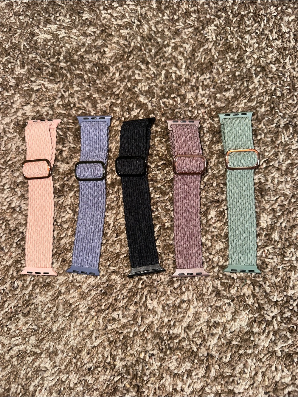 Set of 5 multicolor Apple Watch bands